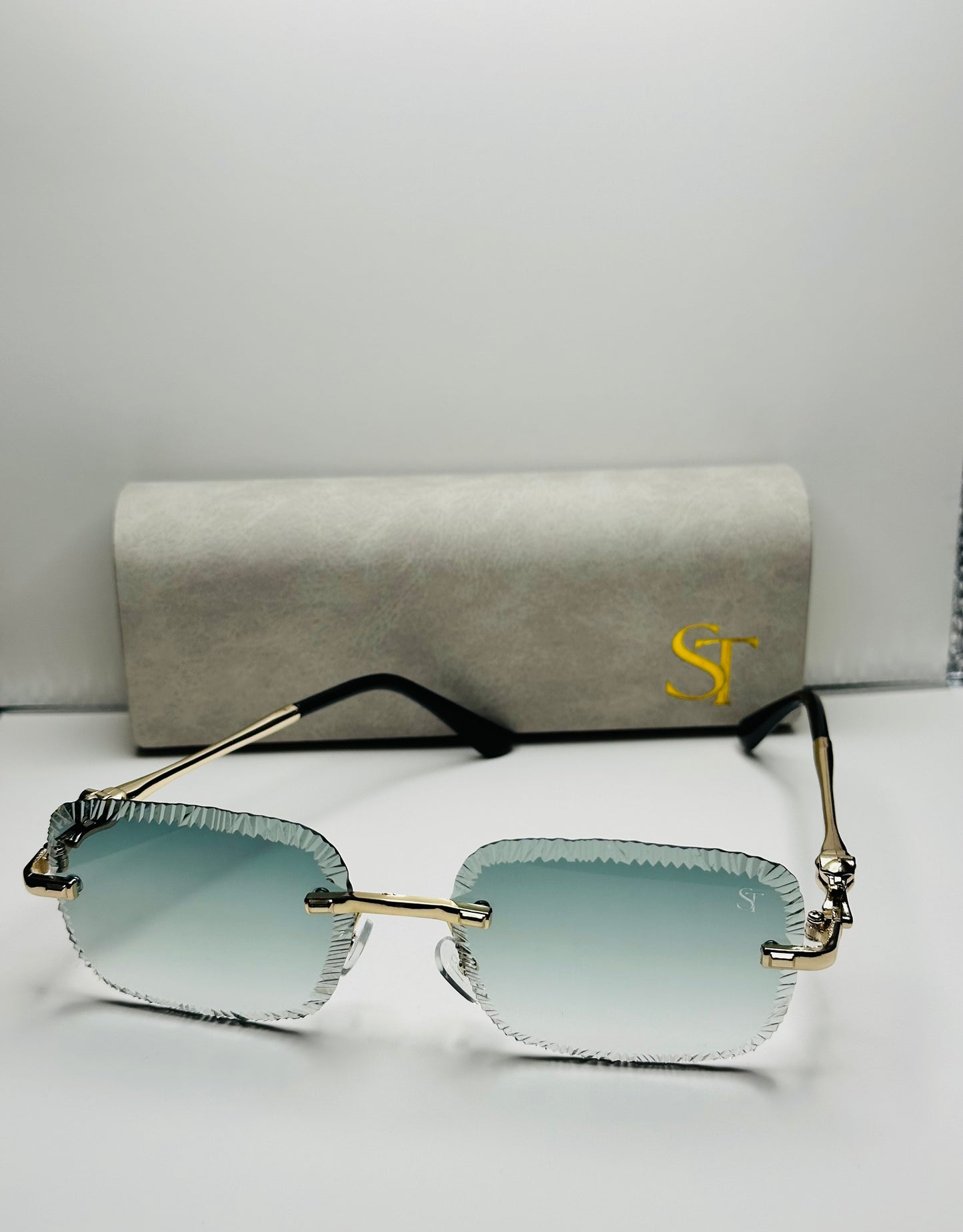 ST Arctic Mint Luxe Rimless Sunglasses