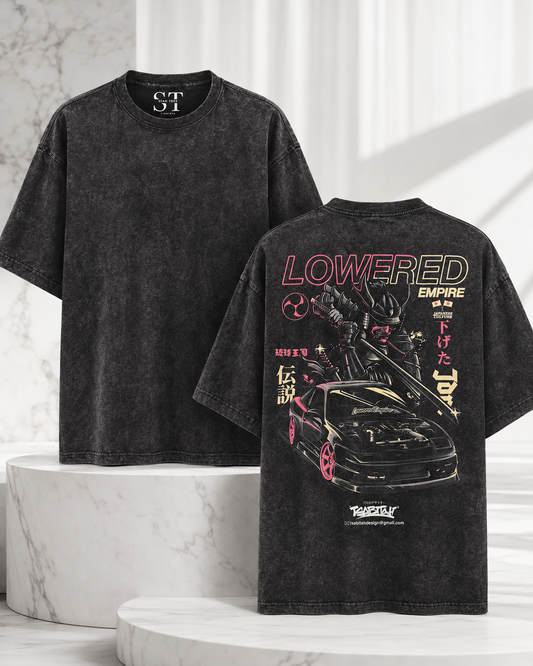 STAN Lowered Empire Vintage-Wash Graphic T-Shirt – Black
