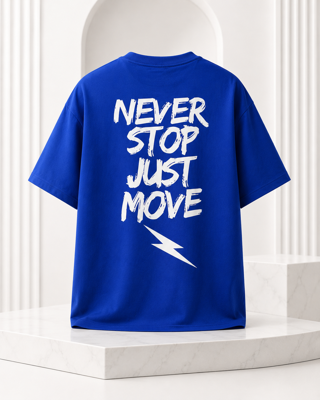 STAN Never Stop Moving Graphic T-Shirt – Royal Blue
