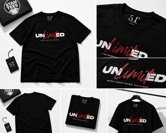 STAN Unlimited Motivational Graphic T-Shirt – Black