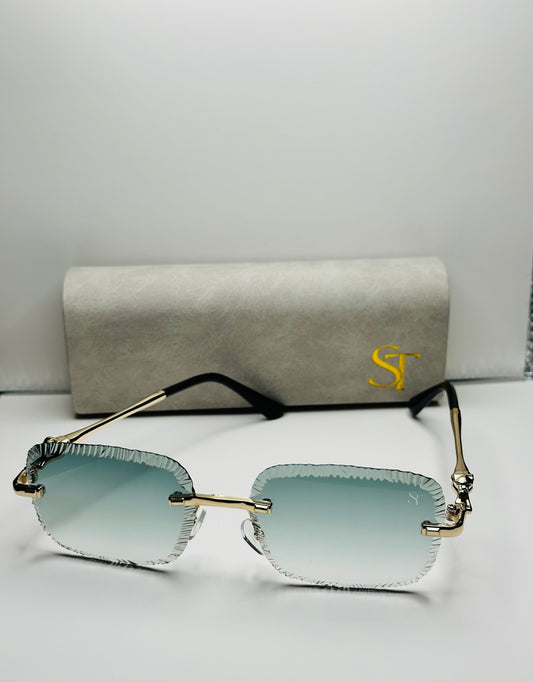 ST Arctic Mint Luxe Rimless Sunglasses