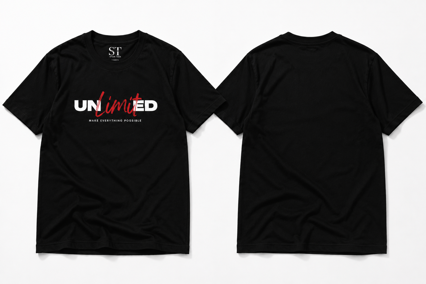 STAN Unlimited Motivational Graphic T-Shirt – Black