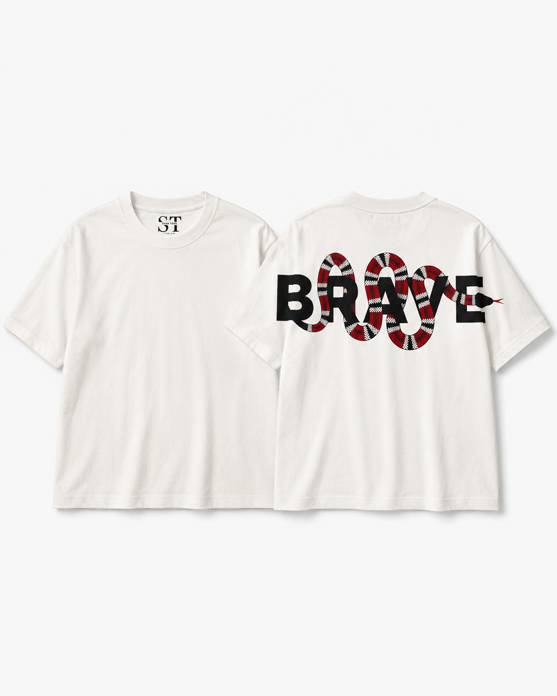 STAN Brave Serpent Graphic T-Shirt – White