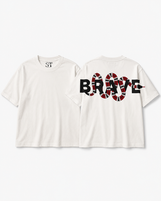 STAN Brave Serpent Graphic T-Shirt – White