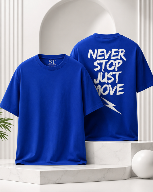 STAN Never Stop Moving Graphic T-Shirt – Royal Blue