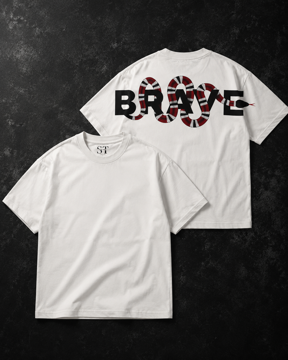 STAN Brave Serpent Graphic T-Shirt – White