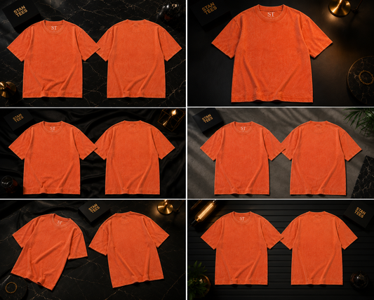 STAN Vintage Wash Oversized T-Shirt – Burnt Orange