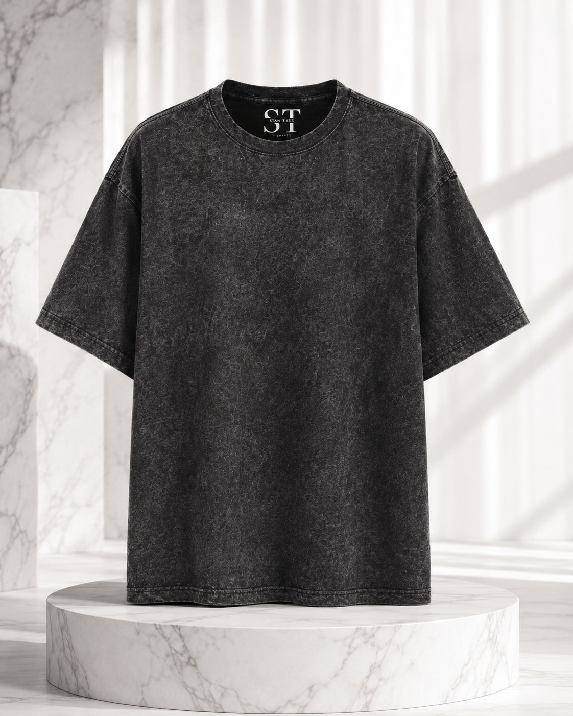 STAN Lowered Empire Vintage-Wash Graphic T-Shirt – Black