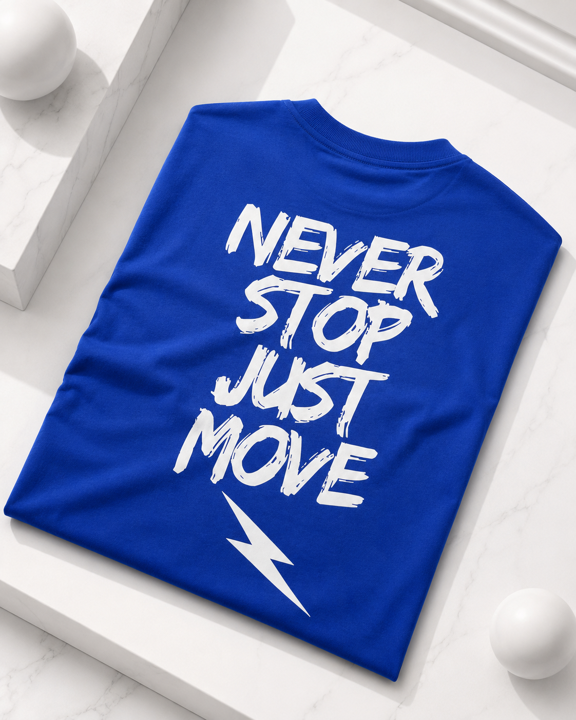 STAN Never Stop Moving Graphic T-Shirt – Royal Blue