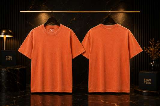 STAN Vintage Wash Oversized T-Shirt – Burnt Orange