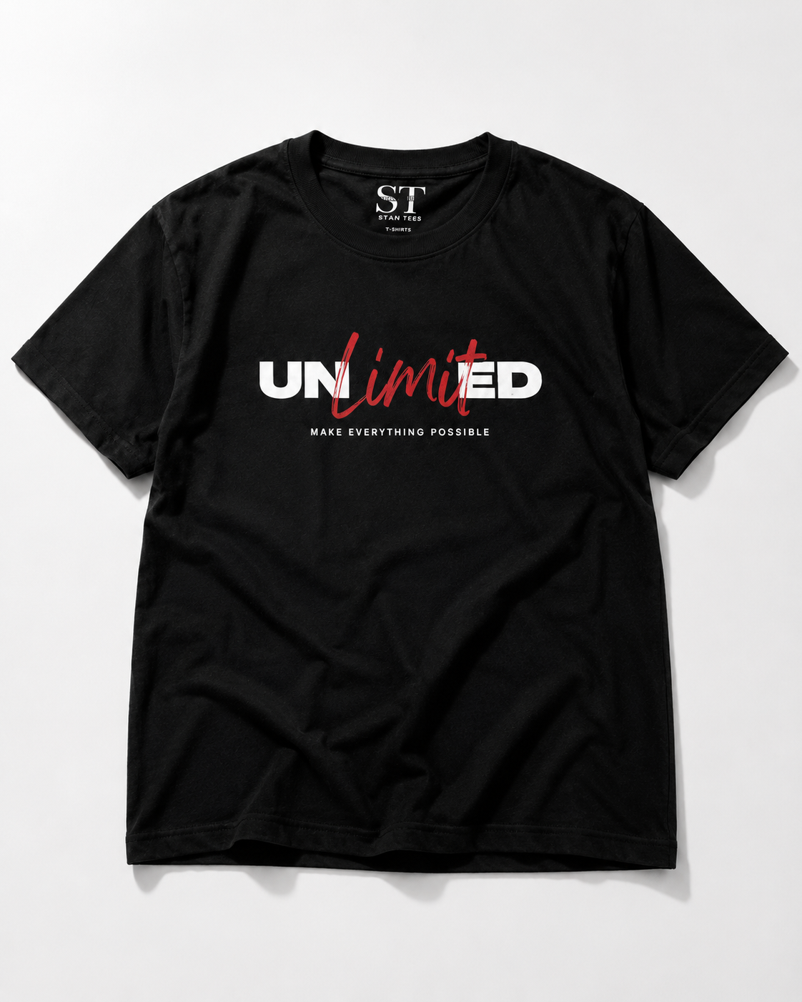 STAN Unlimited Motivational Graphic T-Shirt – Black
