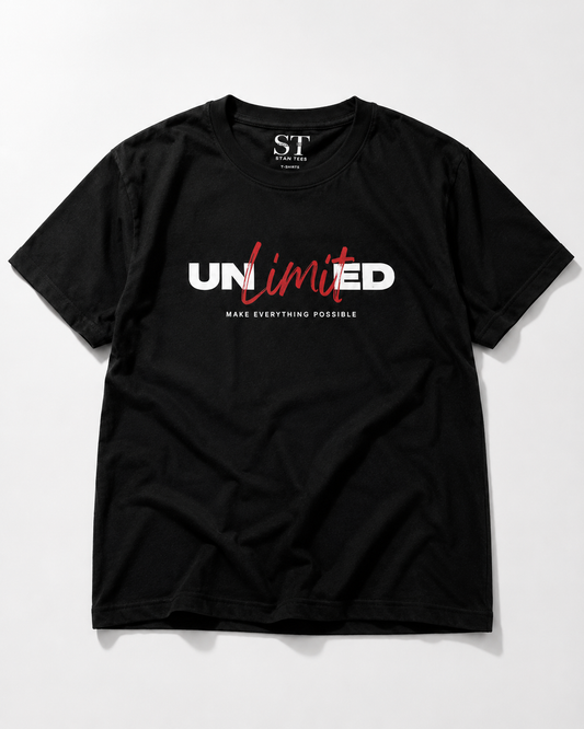 STAN Unlimited Motivational Graphic T-Shirt – Black