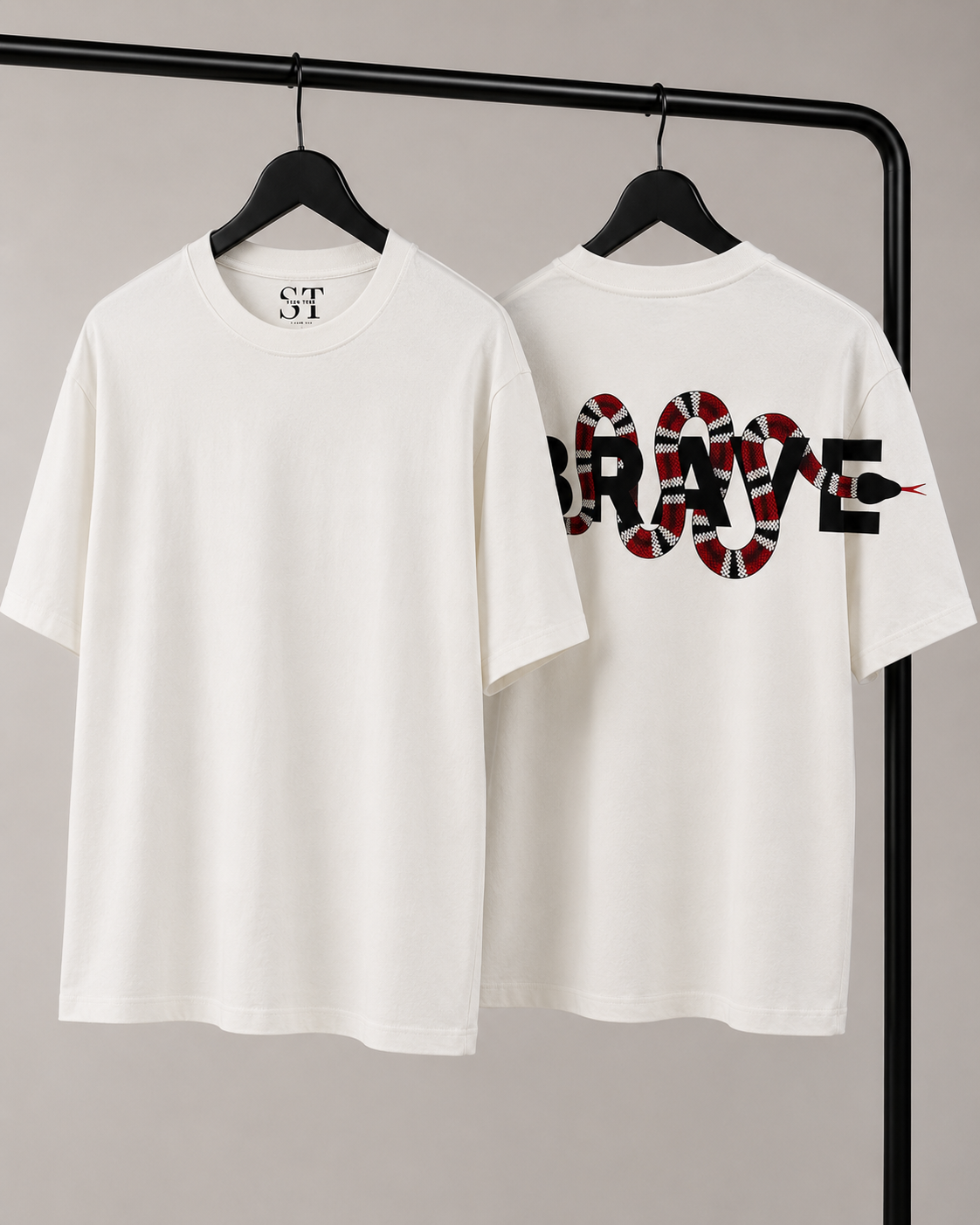 STAN Brave Serpent Graphic T-Shirt – White