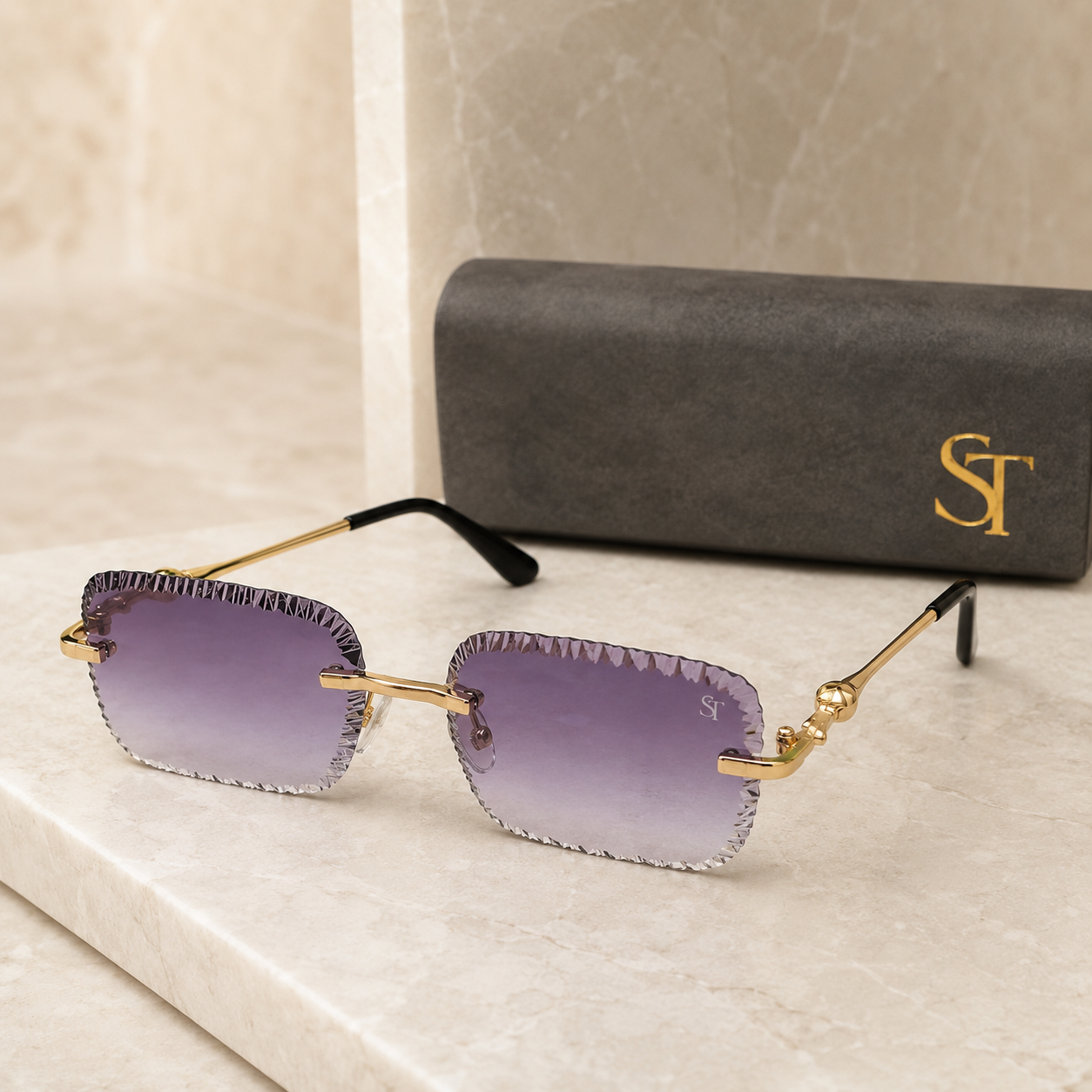 ST Amethyst Luxe Rimless Sunglasses