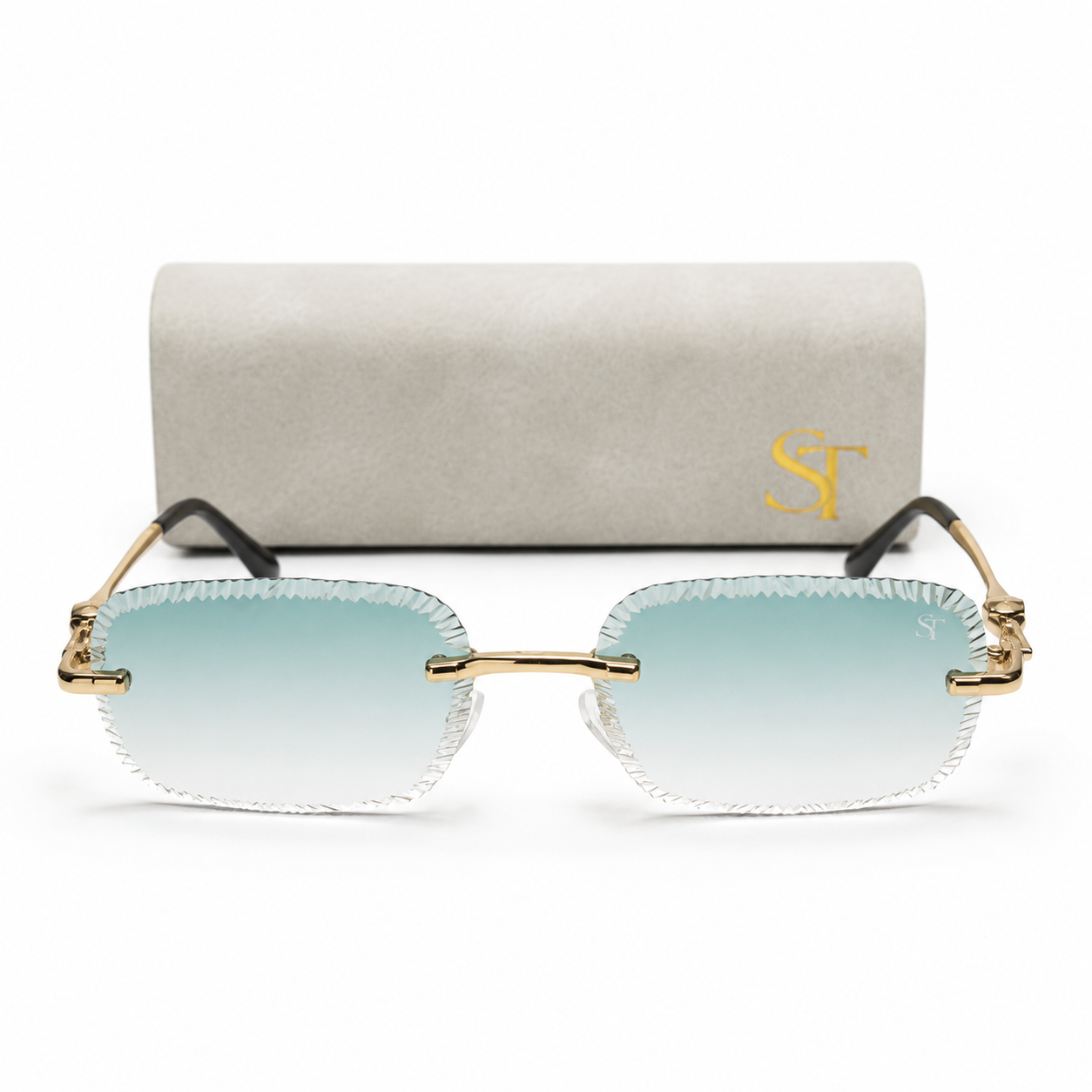ST Arctic Mint Luxe Rimless Sunglasses