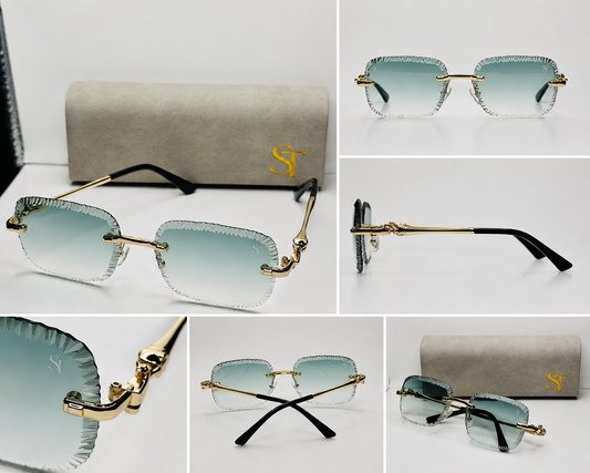 ST Arctic Mint Luxe Rimless Sunglasses